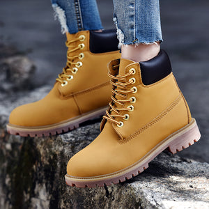 19 Winter Men Lover Boots Leather Outdoor Snow Ankle Boots Male Lace Up Anti-slip Booties British Martin Shoes Zapatos De Hombre