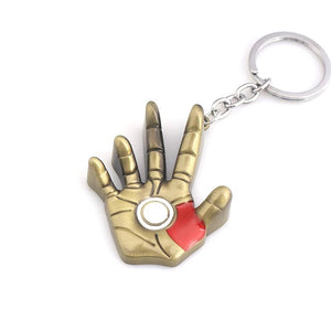 Avengers Iron Man Infinity Gauntlet Metal Keychain Thanos Infinite Power Gloves llaveros For Men Movie Fans Souvenir Jewelry