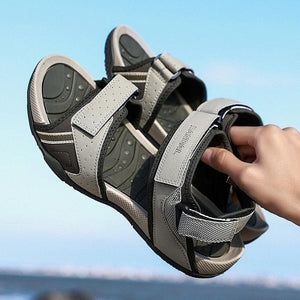 Fashion Trendy Sandals Beach Canvas Sandals Light Weight Non-slip Men Casual Shoes Flats Soft Flip Flop Wading Plus Size Slipper