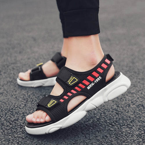 Fashion Trendy Sandals Gladiator Style Breathable Sandals Soft Beach Men Casual Shoes Summer Outdoor Lazy Shoes Non-slip Flats