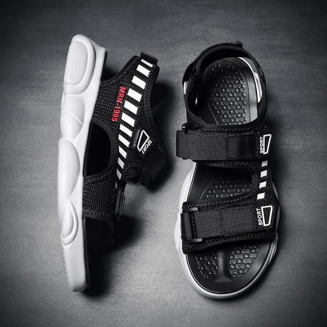 Fashion Trendy Sandals Gladiator Style Breathable Sandals Soft Beach Men Casual Shoes Summer Outdoor Lazy Shoes Non-slip Flats