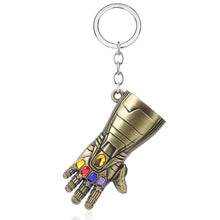 Load image into Gallery viewer, Avengers Iron Man Infinity Gauntlet Metal Keychain Thanos Infinite Power Gloves llaveros For Men Movie Fans Souvenir Jewelry