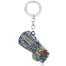 Load image into Gallery viewer, Avengers Iron Man Infinity Gauntlet Metal Keychain Thanos Infinite Power Gloves llaveros For Men Movie Fans Souvenir Jewelry