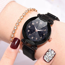 Load image into Gallery viewer, Watches Women Fashion Luxury Stainless Steel Magnetic Buckle Strap Refractive surface Luminous Dial Ladies Quartz Watch