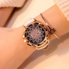 Load image into Gallery viewer, Luxury Brand Rose Gold Women Watch Fashion Casual Crystal Dress Wristwatch Leather Strap Quartz Watch Female Clock Reloj Mujer