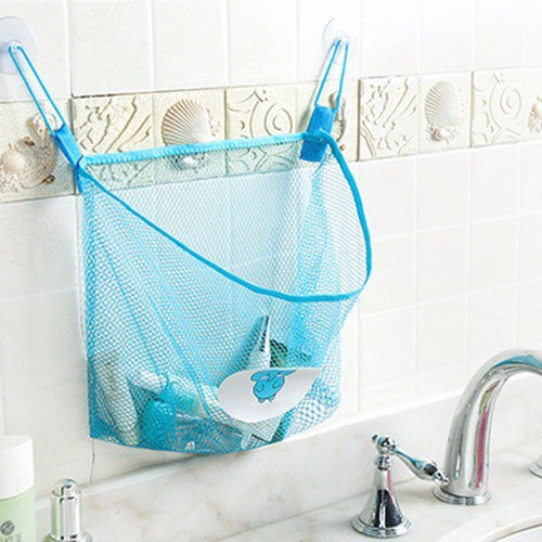 2017 Child Bath Toy Storage Bag Organiser Net Suction Baskets Kids Bathroom Mesh Bag MAR6_30