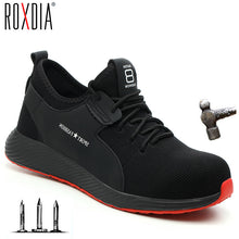 Load image into Gallery viewer, ROXDIA brand plus size 36-46 steel toecap men women work &amp; safety boots fashion lightweight sneakers casual male shoes RXM124
