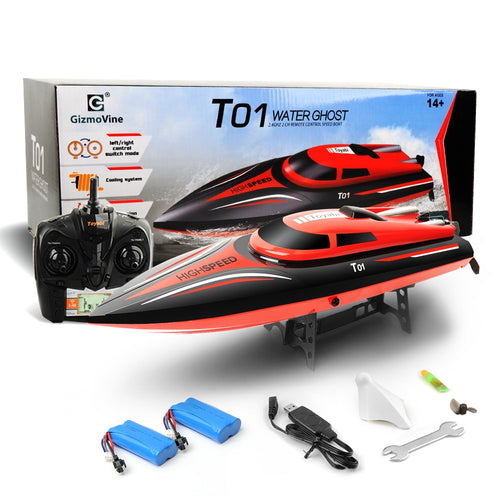 GizmoVine RC Boat Toy H101 2.4GHz High Speed 30km/h 180 Degree Flip with Servo Remote Control Boats Hobby Toys for Kids Gifts